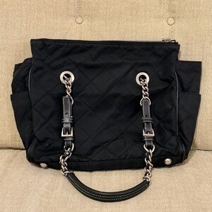 Prada Nylon Black Quilted Tote Bag